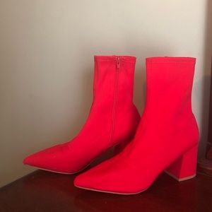 Red sock boot heels